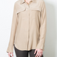 Terramor Silk Charmeuse Shirt with Flap Pocket