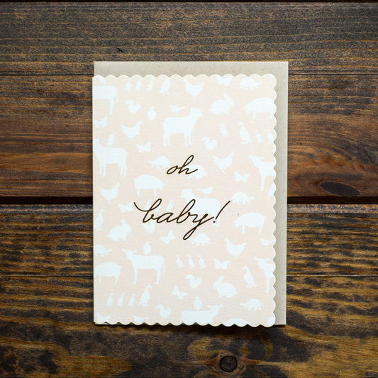 Oh Baby Girl Greeting Card