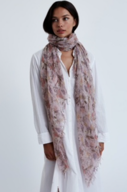 Floral Garden Silk + Cashmere Scarf