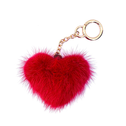 Mink Mini Heart Keyring