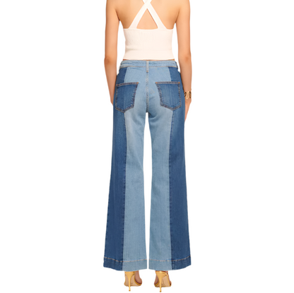 Vinnie Wide Leg Two-Tone Jean