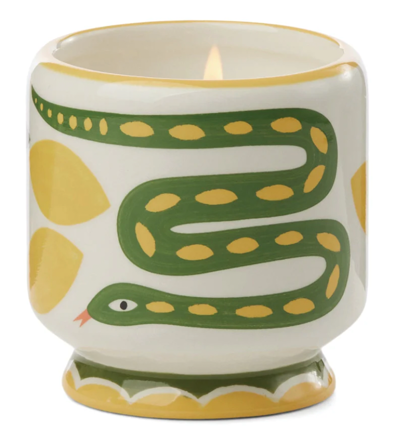 A Dopo Hand-Painted Ceramic Candle