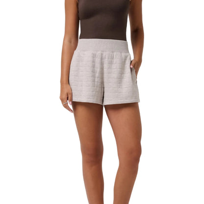 Coastal Quilted Short - Heather Savannah Tan