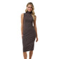 Cloud Rib Mock Neck Dress - Coffee Grounds