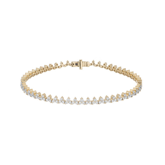 Diamond Cluster Tennis Bracelet