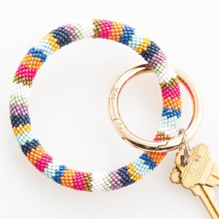 Chloe Seed Bead Key Ring