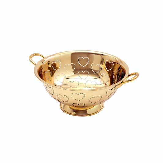 Heart Colander - Brass