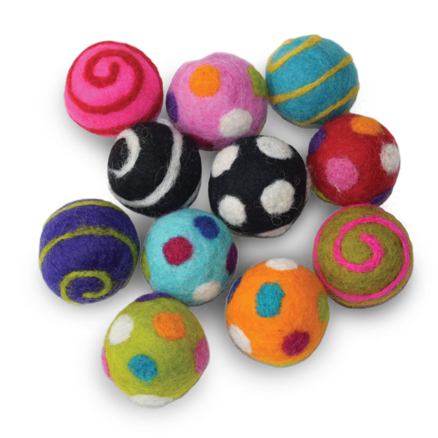 Mini Assorted Felted Pet Balls