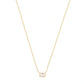 Bezel Set Asscher Cut Diamond Ball Chain Necklace