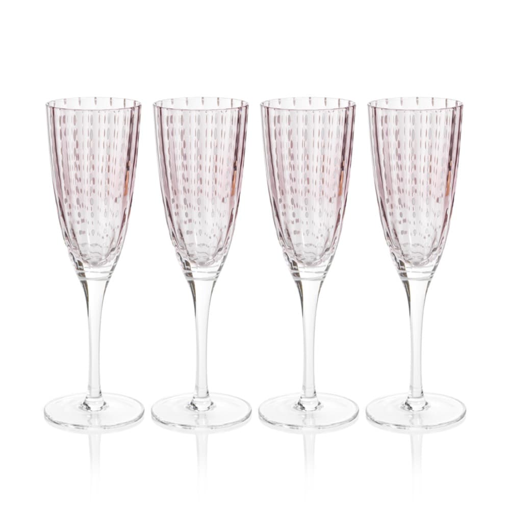 Portofino White Dot Champagne Flute