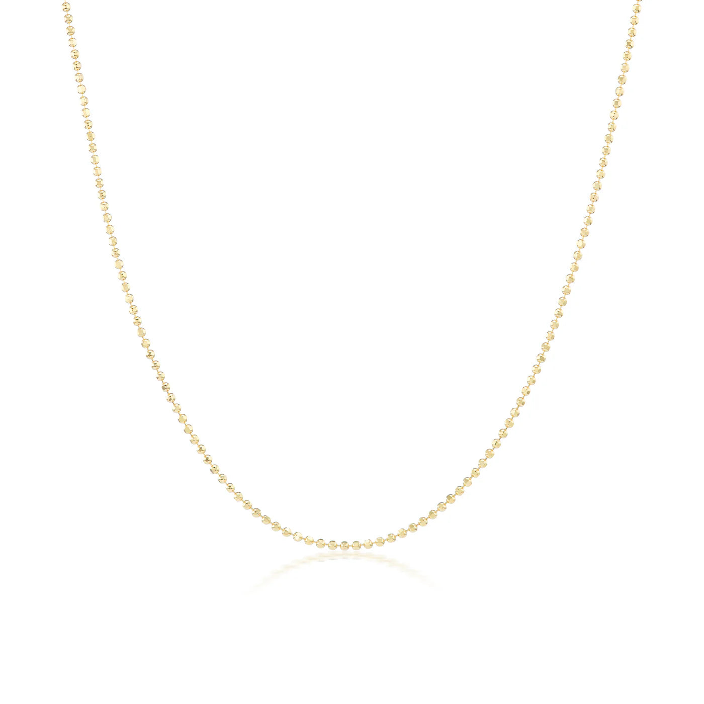 Diamond Cut Ball Chain Necklace