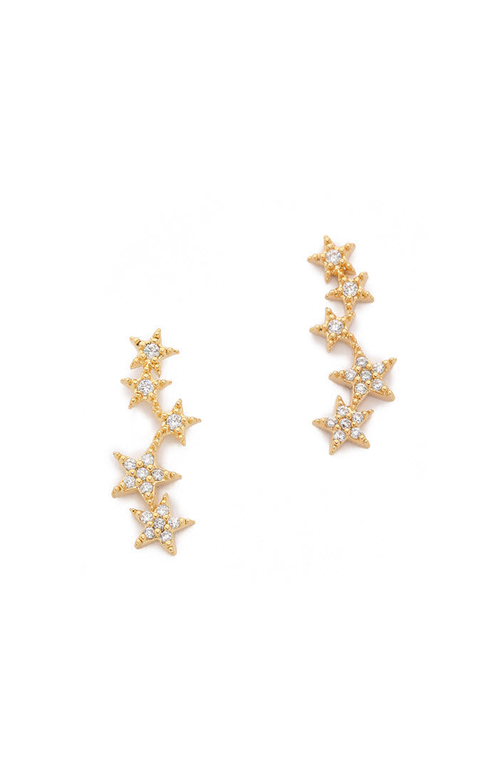 5 Star Stud CZ Earrings