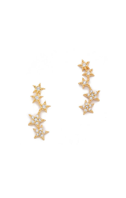 5 Star Stud CZ Earrings