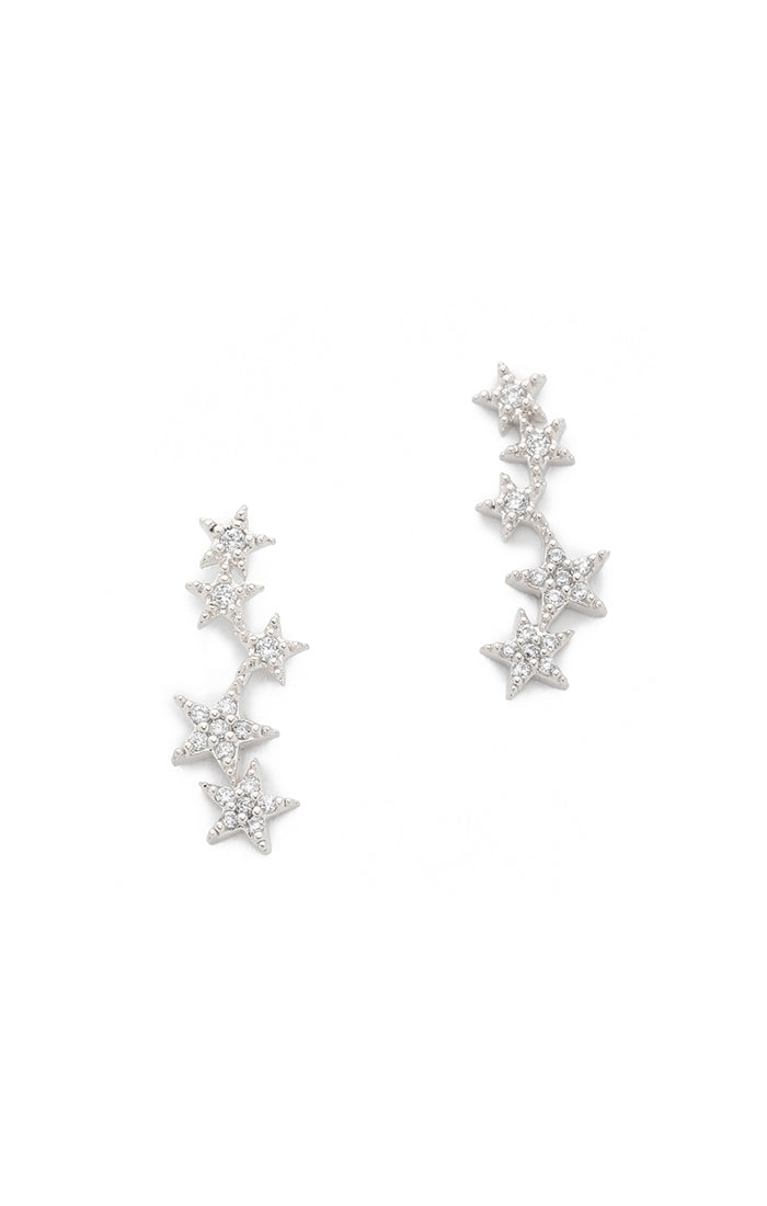 5 Star Stud CZ Earrings