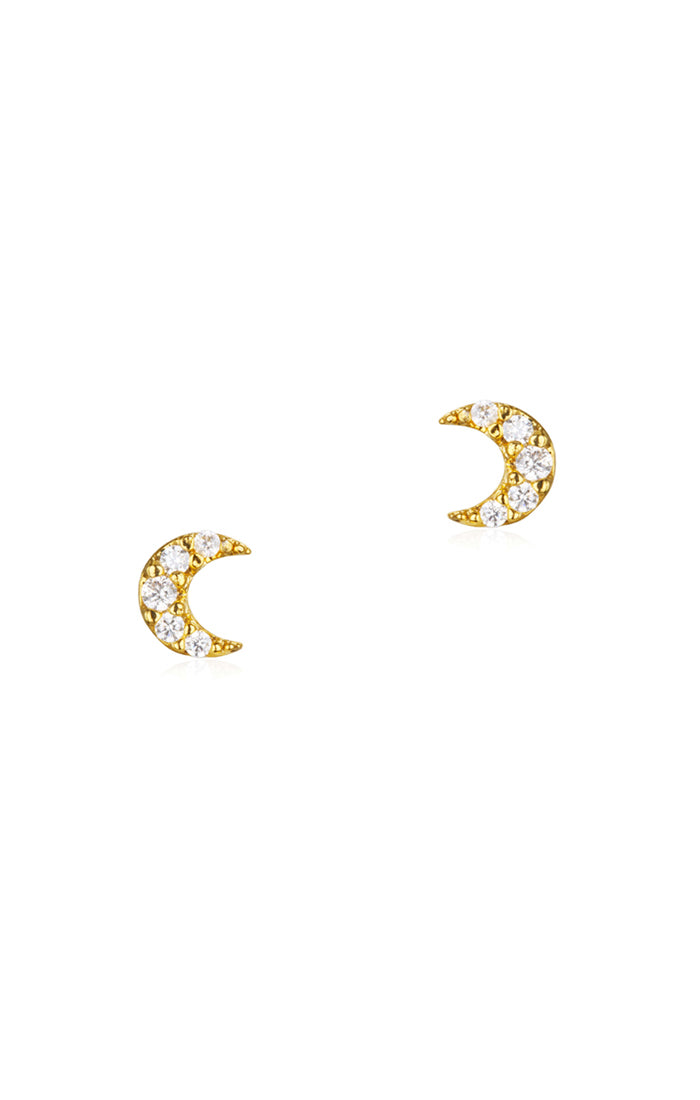 Mini Moon Post Earring