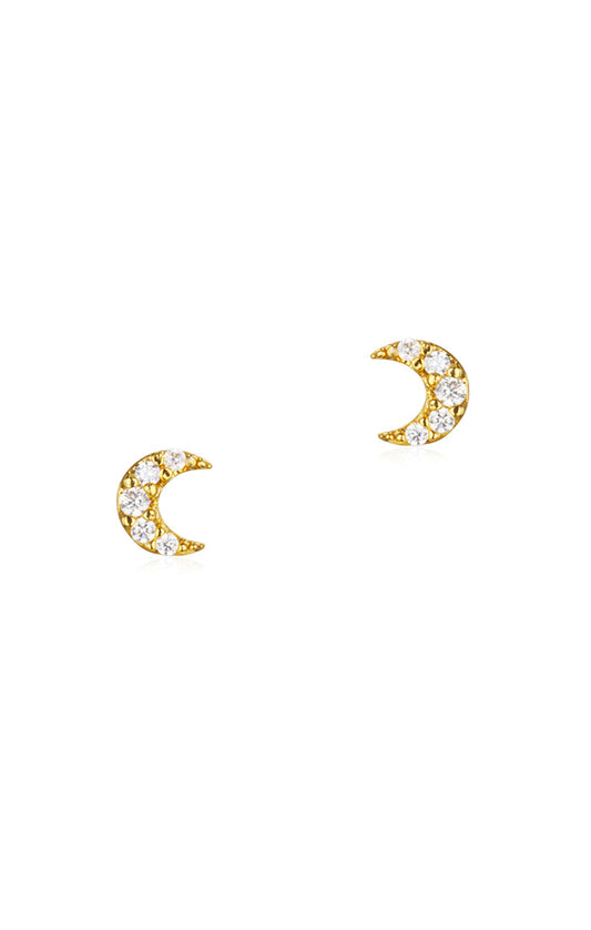 Mini Moon Post Earring