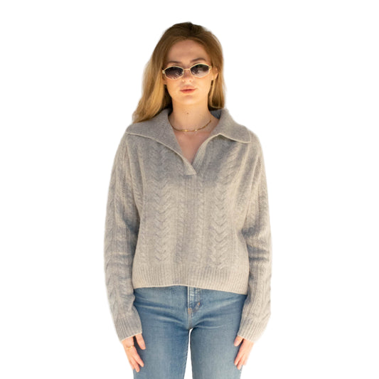 Cashmere Airy Cable Polo