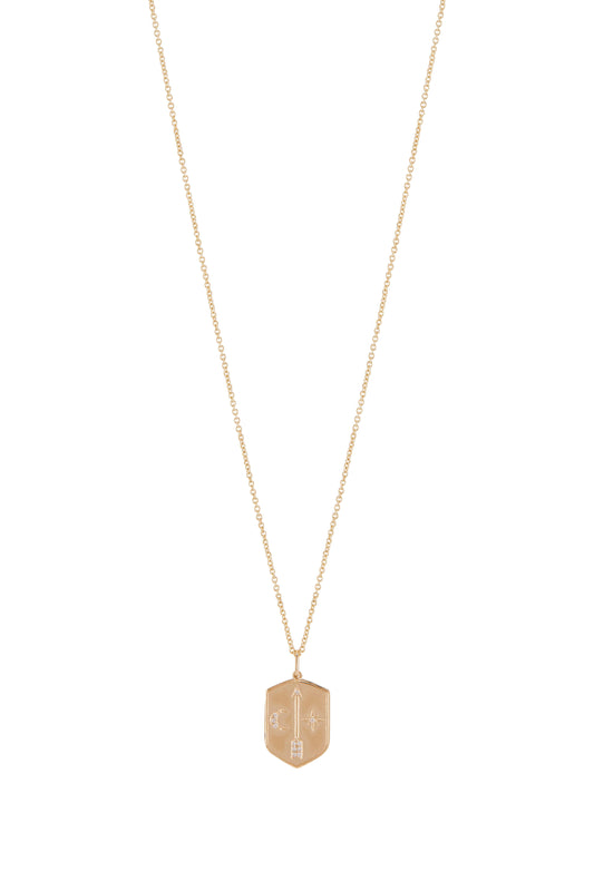 Celestial Crest Charm Necklace