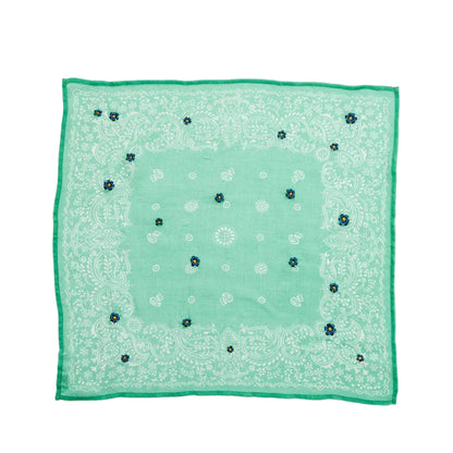 Daisy Embroidered Gauze Neckerchief