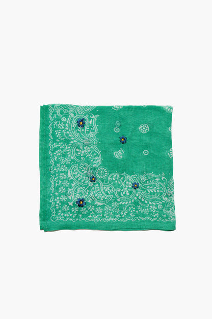 Daisy Embroidered Gauze Neckerchief