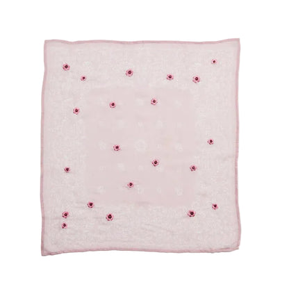 Daisy Embroidered Gauze Neckerchief