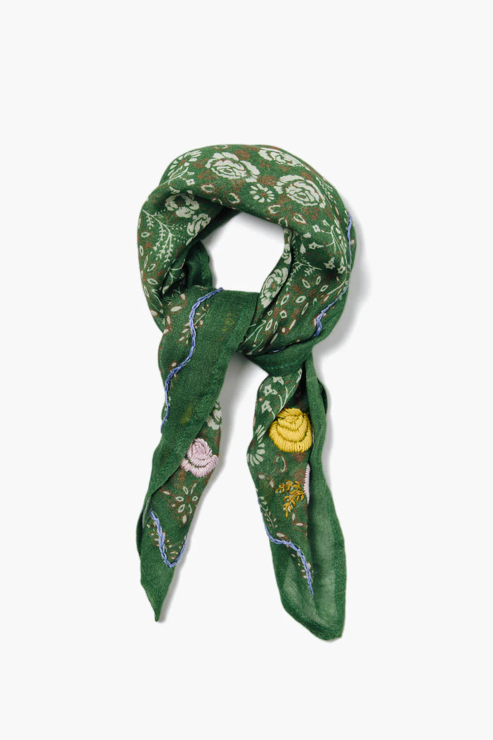 Embroidered Floral Bandana