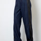 Eco Denim Parachute Pant with Vegan Leather