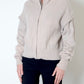 Cashmere High Neck Zip Jacket