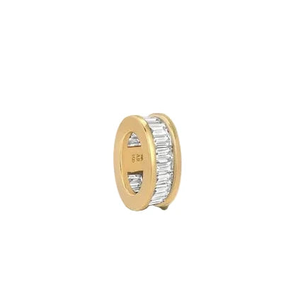 Diamond Channel-Set Baguette Big Bead - Lab Grown