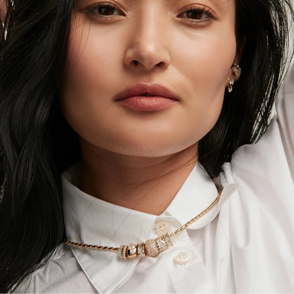 Diamond Prong Set Baguette Big Bead - Lab Grown