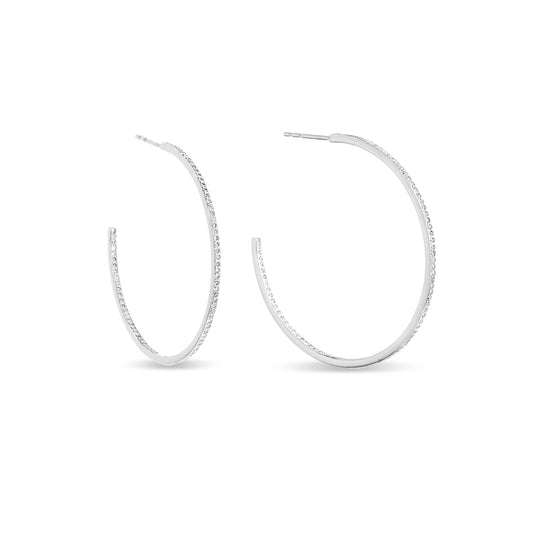 Large Pave Hoops