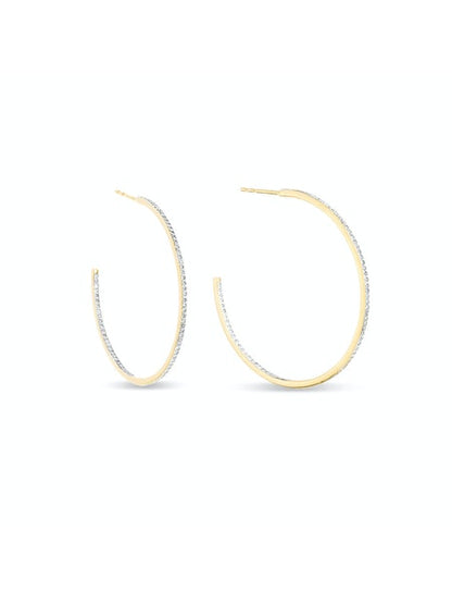 Large Pave Hoops