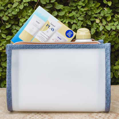 Medium Zip Cosmetic Case - Miami | Ultramarine