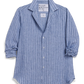 Eileen Relaxed Button-Up |  Blue Navy Stripe