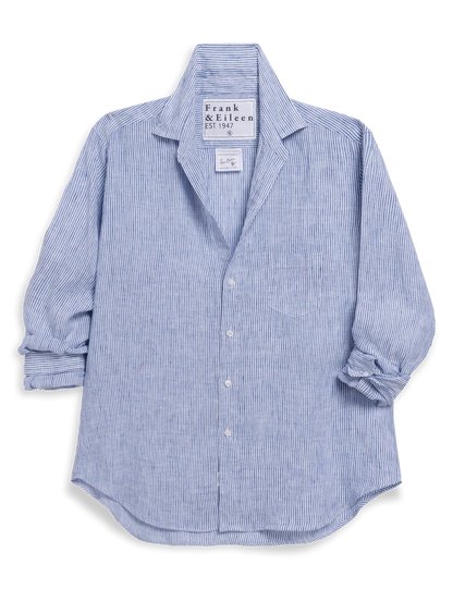 Eileen Relaxed Button-Up | Thin Stripe