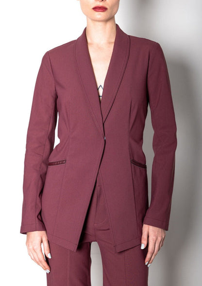 Tamara Stretch Shawl Collar Blazer w Zipper