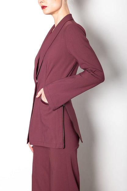 Tamara Stretch Shawl Collar Blazer w Zipper