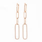 Elongated Paper Clip Dangle Earring