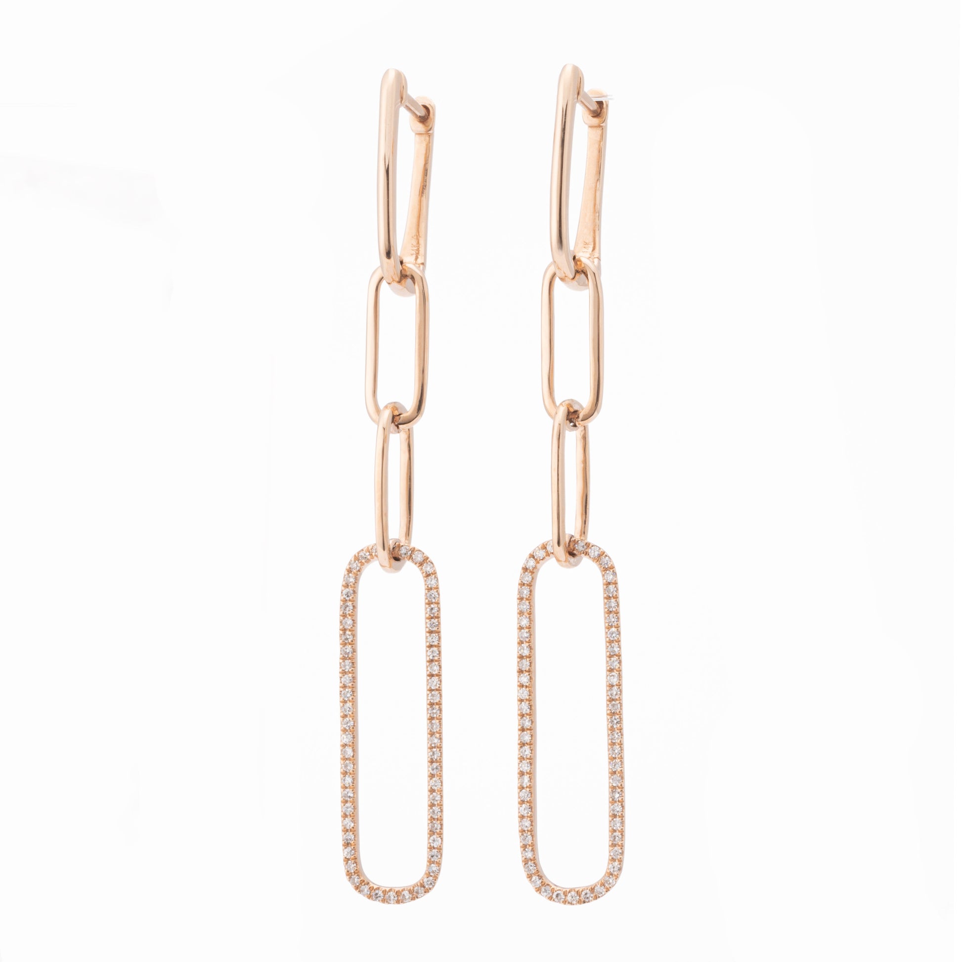 Elongated Paper Clip Dangle Earring