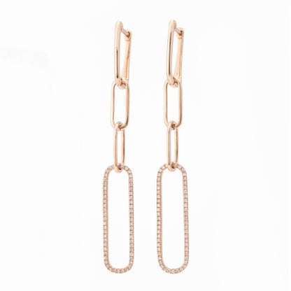 Elongated Paper Clip Dangle Earring