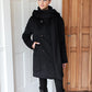 Scarf Coat - Black Wool