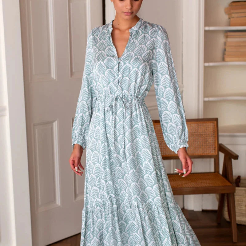 emerson fry frances short sleeve dress Frances 4 Basque Dress - Artisan Flower Vines Organic