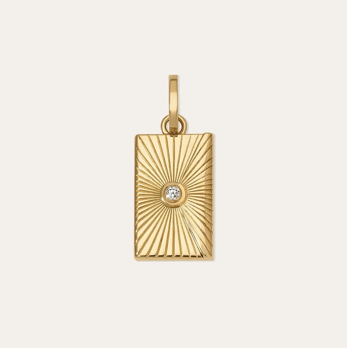 Engravable Groovy Diamond Envelope Hinged Charm - MXD
