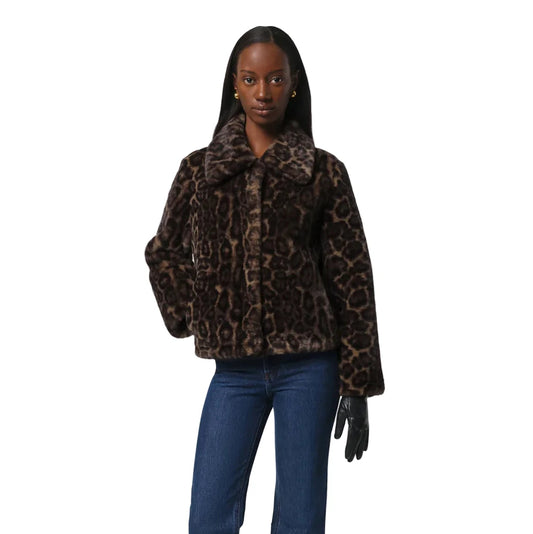 Elis Coat - Dark Leopard