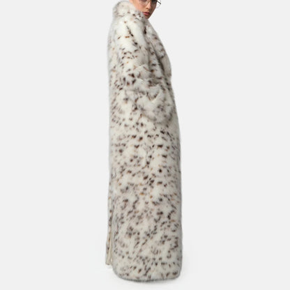 Gabrielle Snow Leopard Maxi Coat