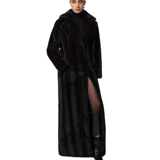 Gabrielle Shaved Mink Maxi Coat