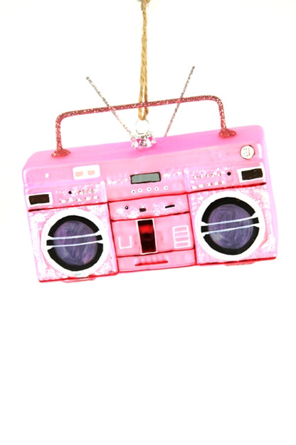 Boombox Ornament - Pink