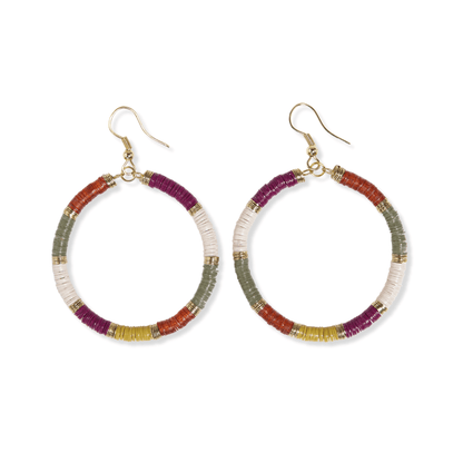 Fonda Color Block Hoop Earrings