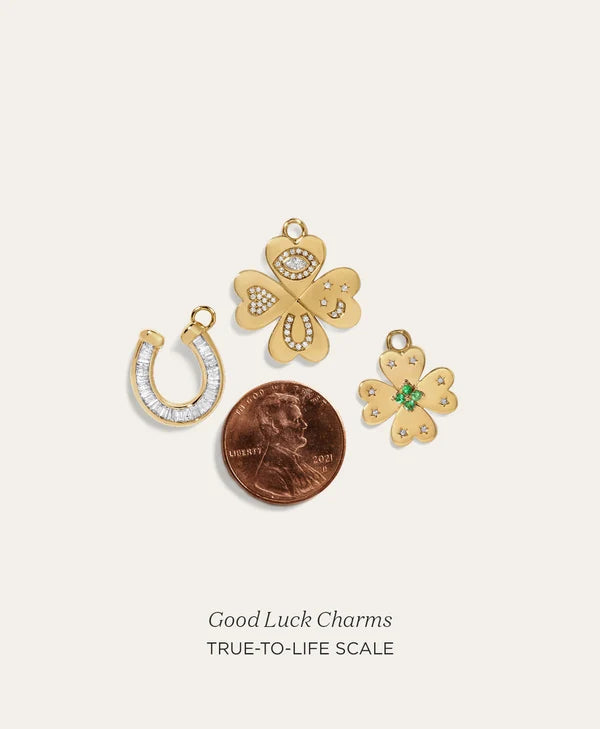 Diamond Clover Charm