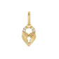 Groovy Diamond Heart Padlock Mini Charm
